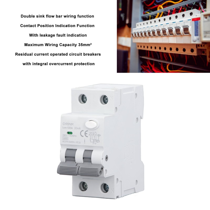 1P+N 20A 30mA Residual Current Operated Circuit Breaker Quick Response