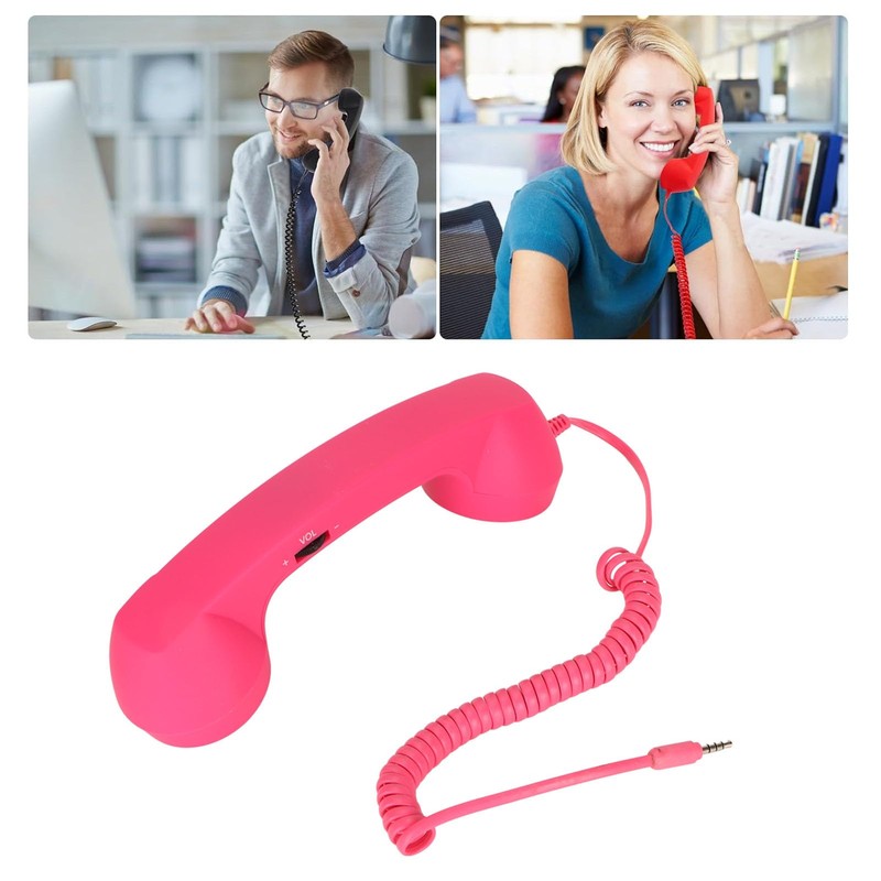 Heayzoki Cell Phone Handset, Retro 3.5mm Telephone Handset Cell Phone