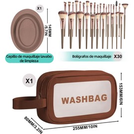 67 Piezas Set de Brochas de Maquillaje Profesional Completo, para Brochas de Maquillaje, Esponjas para Polvos, Cuencos para limpiar y bolsa de maquillaje para maquillaje de ojos y rostro, Regalar para Christmas, Valentine's Day (Cafe)