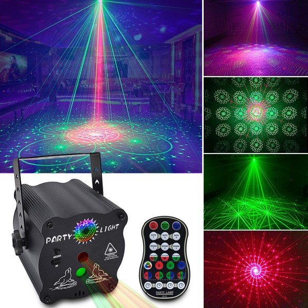 Party Lights DJ Disco Lights, Sound Activated with Remote Control