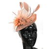 Caprilite Peach Nude Sinamay Disc Saucer Fascinator Hat for Women