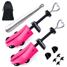 LANNEY Shoe Stretcher Women Wide Feet - 4 Way Adjustable Stretch Width and Length Shaper Shoe Tree Widener Expander