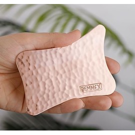 DEMMEX Pure Copper Face Massager, Gua Sha Facial Massage Tool, Dead Skin Scraper, 2mm Thick 100% Pure Uncoated Copper, Improve Blood Flow for Dark Cir