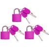 VIP Home Essentials 3 Pc Metal Padlock Solid Brass Luggage,