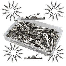 Senvenelec 120 x alligator clips, alligator clips, metal test clamps, used for electrical testing and DIY modification.
