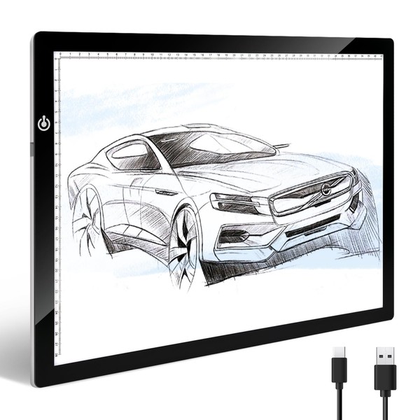 KIVOTAC A3 Tracing Light up Box,LED Light Pad Ultra-Thin USB