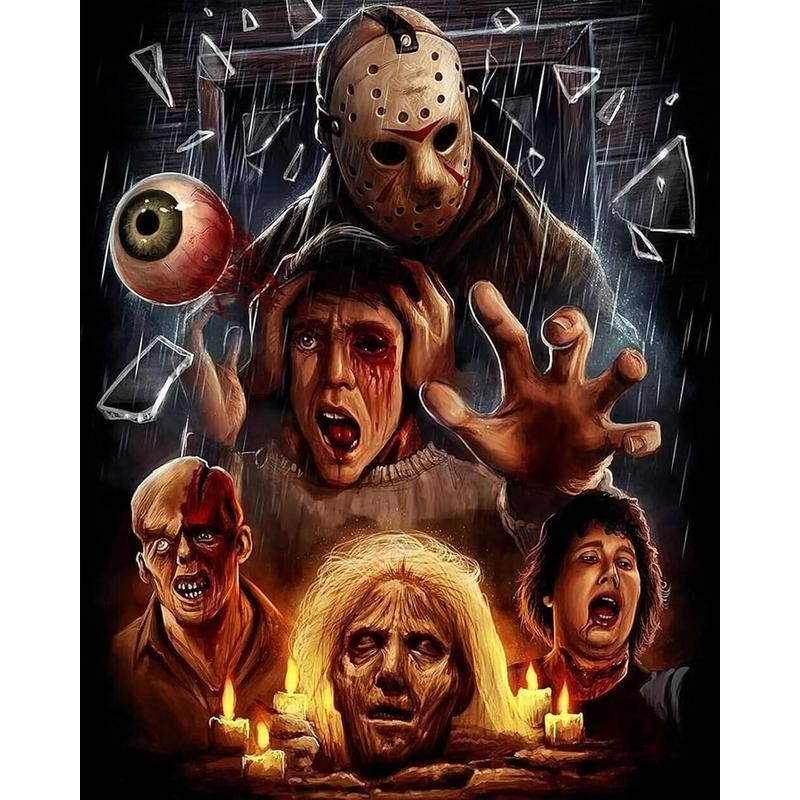 Horror Movie Diamond Painting Set,Adult 5D Diamond Art Painting Set