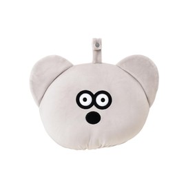 Gowell Mouse ANDY 2-Way Neck Pillow, Face (Beige) | Cushion, Travel Cushion, Folding, Neck Cushion, Pillow, Business Trip, Travel, Bullet Train, Airplane, Drive, Convenient Goods, Travel Goods, Travel