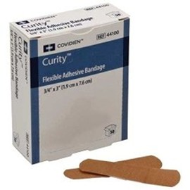 COVIDIEN Adhesive Strip Curity Fabric .75 X 3 Rectangle Tan (#44100, Sold Per Box) by Curity