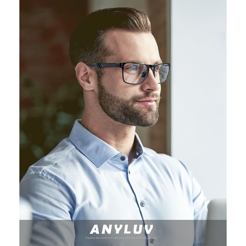 Blue Light Glasses Men Premium Mens Gaming Computer Glasses Clear