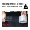 BOMEI PACK 3Inch Wide Clear Silent Packing Tape, 2.4Mil Heavy