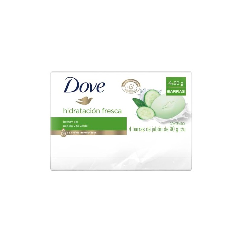 Jabón Dove Hidratación Fresca Pepino y Té Verde 4 x
