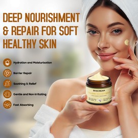 Hicream Beef Tallow for Skin, Beef Tallow and Honey Balm, 100% Organic Grass-Fed Beef Tallow, Face & Body Moisturizer for Dry, Cracked, Sensitive Skin - Handmade - Natural Formula (4 Oz, Unscented)