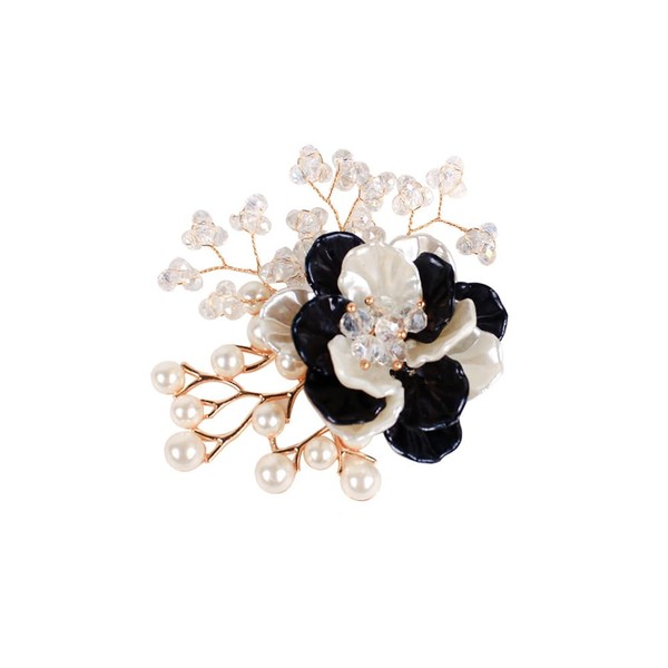 JKQBUX Multi-function Resin Flower Brooch Pins & Hair Clips for