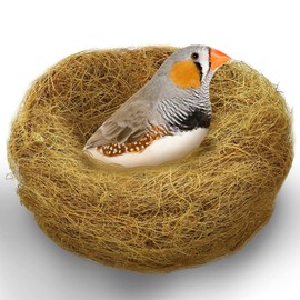 SunGrow Finch Coconut Fiber, Loose Bedding Substrate for Birds Nest Cages, Nesting Material for Budgie Hummingbird Canary Parakeet (3 oz)