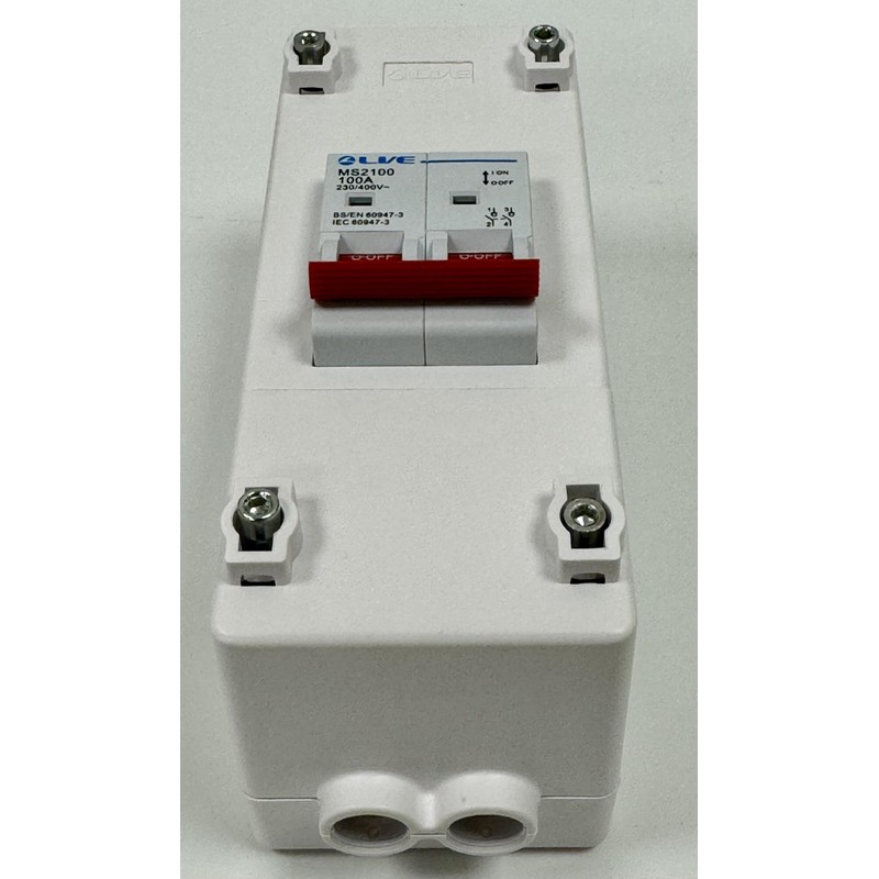 100 Amp Slimline Double Pole Meter Supply Tail Isolator, Meter