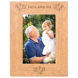 Papa and Me 6x4 Photo Picture Frame Portrait Photoframe Gift from Son Daughter Kids