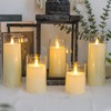 Fo32won Ivory White LED Flameless Pillar Candles Battery Operated with