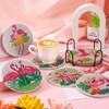 Beadthoven Flamingo Diamond Painting Coasters, 5D Diamond Art Cup Mat