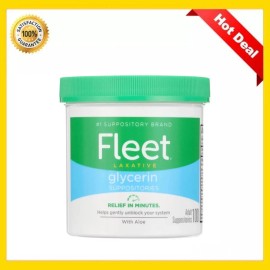 Fleet Laxative Glycerin Suppositories Adult Suppositories, 100 Count ( 1 Pack )