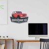 Ford Bronco Embossed Metal Sign - Large Red Ford Bronco