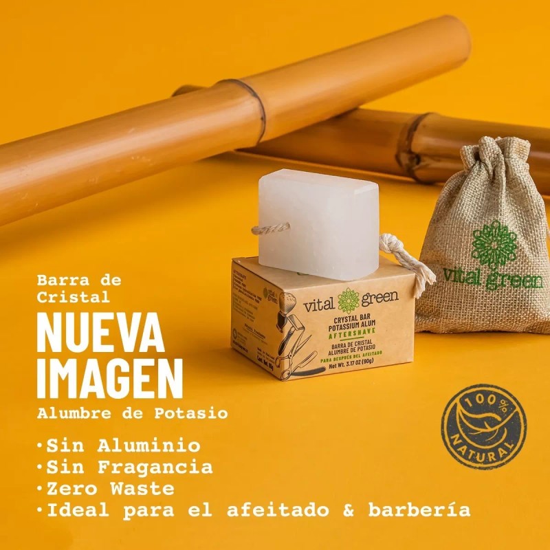 Vital Green Bloque Alumbre Para Afeitado 90gr (paq 2 Unds)