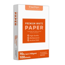 Bright White Paper - Multipurpose Office Print Writing Copy - Flyers, Posters, Design Proposals, Business Documents | 8.5 x 14 | 70lb Text (28lb Bond) | Acid Free Paper | 100 Sheets per Pack