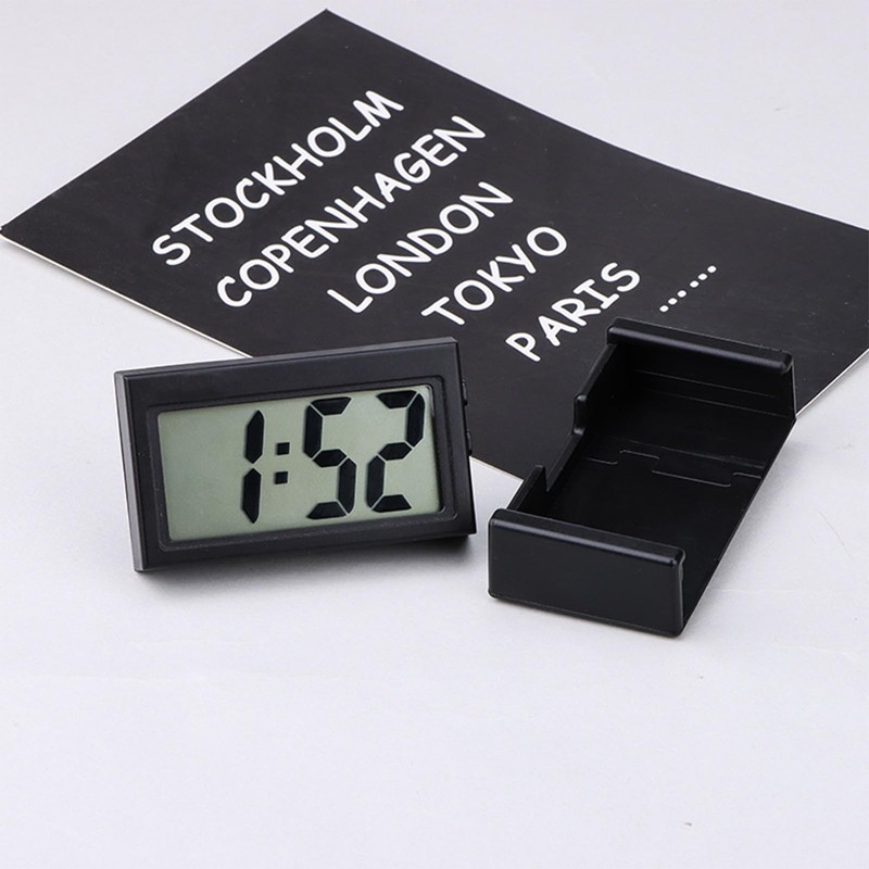 Car Dashboard Digital Clock - with Jumbo LCD Time &