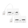 HAWAKA Telephone Splitter 2 Way BT Phone Socket Adapter RJ11