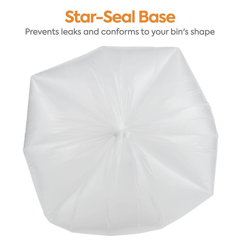 Staples Brighton Professional Linear Low-Density Trash Bags, Clear, 12-16 Gallon,
