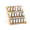 Orii 18 Jar Bamboo Compact Spice Organizer for Countertop and