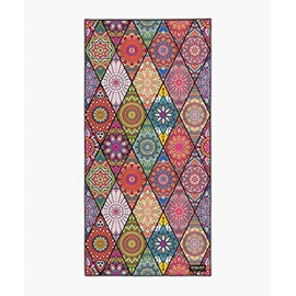 Tesalate - The Original Sand Free Travel Beach Towel Blanket-Quick Fast Dry Super Absorbent Lightweight Thin Microfiber Towels for Pool Swimming Bath Camping Yoga Gym (Bohemian)