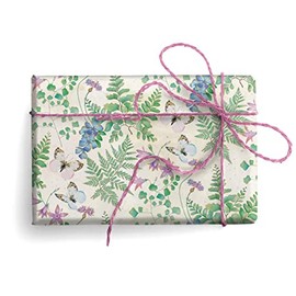 Purple Butterflies Italian Wrapping Paper, Folded