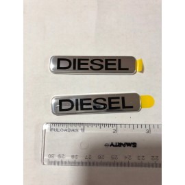 Unbranded Lot of 2 OEM Silver DIESEL Chrome Emblem Metal 3D Logo
