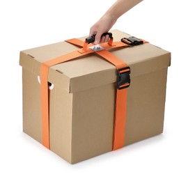 JIPIMON Box Carrying Strap with Handle Adjustable Belt Cross Style Carry Straps for Safely Moving and Lifting Heavy Boxes, Groceries, Luggage