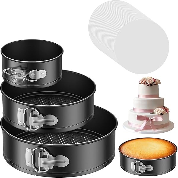 Kootek Cake Pan Set of 3, Nonstick Springform Pans with