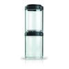 BlenderBottle GoStak Twist n' Lock Storage Jars, 150cc 2-Pak, Black