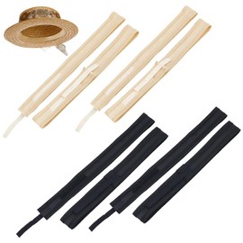 BENECREAT 8Pcs 2 Colors Hat Size Tape Hat Size Reducer Liner, Polyester Paste Style Adjustable Bands Hat Sizer Insert for Hats Caps Sewing Crafts, 50x3cm