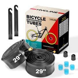 Hycline Bicycle Tube 14/16/18/20/24/26/27.5/29x1.75-2.125 Inch Mountain Bike Tire Tube AV Schrader Valve 32mm Bike Compatible Multi Size mtb Tube Set of 2 with Tire Levers