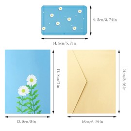 3D Pop Up Greeting Cards, Flower Bouquet Greeting Cards Birthday Cards Graduation Gift Cards Anniversary Birthday Cards for Mum, Wife, Lovers, Valentines, Birthday, Anniversary (Light Blue)