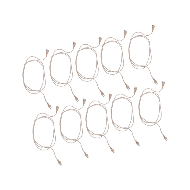 10Pcs 2pin Hearing Aid Cable High Temperature Resistance PVC Reliable