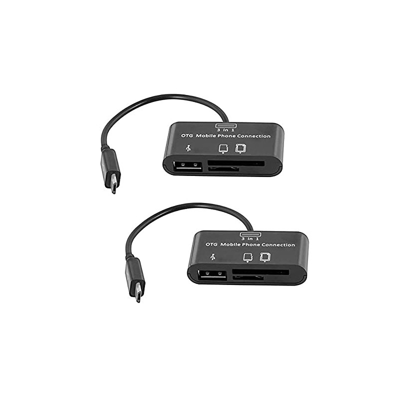 MXTECHNIC 3 in 1 Micro USB OTG Host Adapter SD