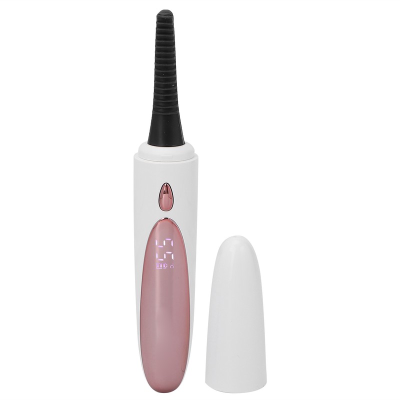 Heated Eyelash Curler Rechargeable Silicone Brush Head Portable Electric Eyelash