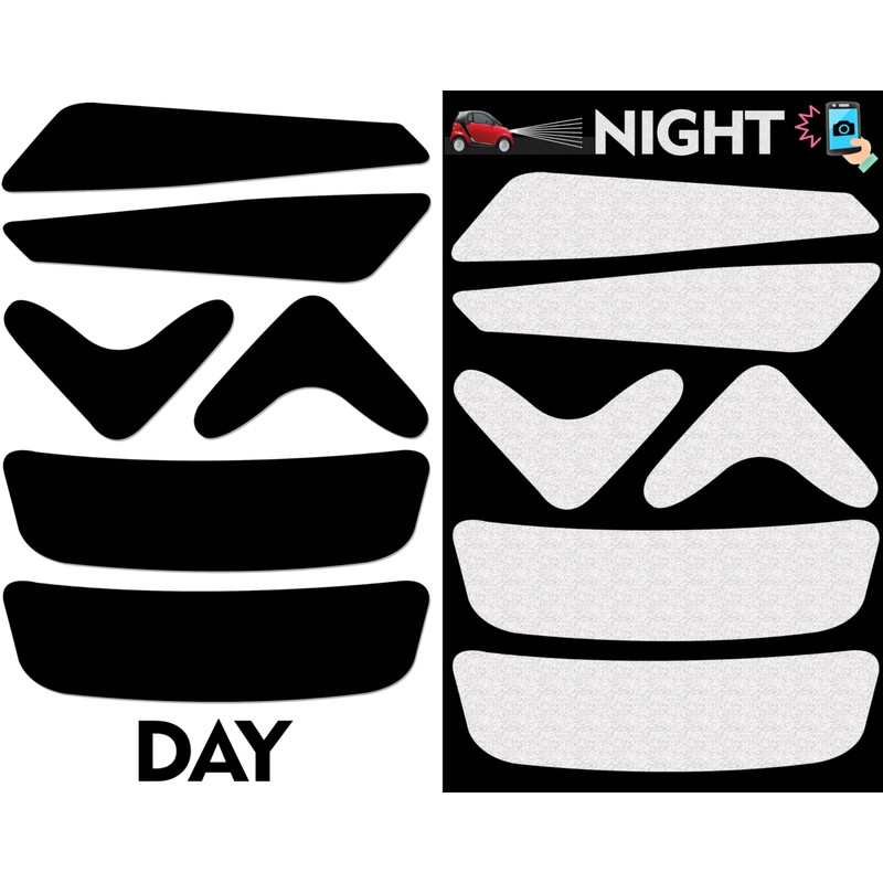 Biomar Labs Reflectors Reflective Stickers Reflective Film Black Stickers Set