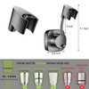 Suction Cup Shower Head Holder - Angle Adjustable Spring Arm,