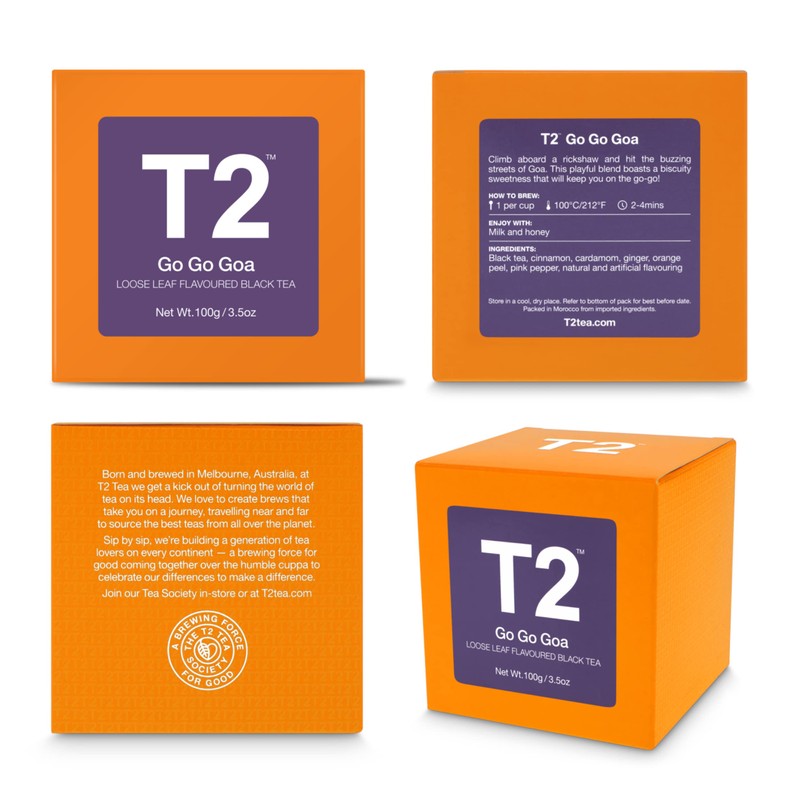 T2 Tea Go Go Goa Black Tea, Loose Leaf Black