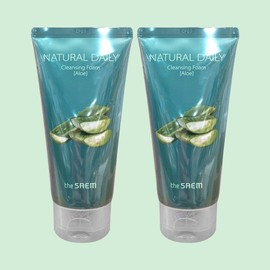 The Saem Natural Daily Cleansing Foam Aloe 150ml x 2 / 더샘 내추럴 데일리 클렌징 폼 알로에 150ml 2개