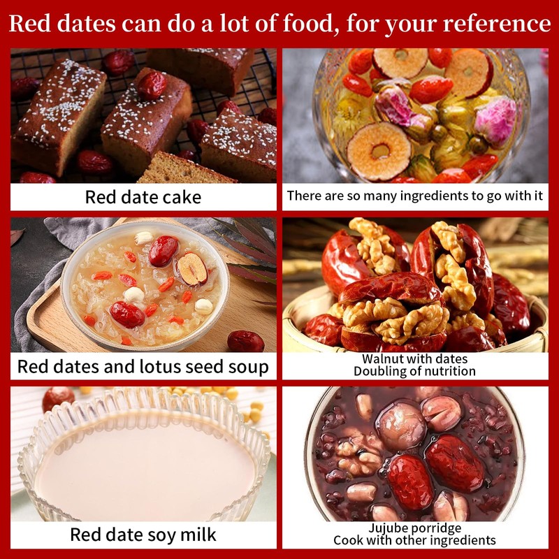 Baihuatang Jujube Dates Red Dates Chinese Red Date 1.1lb/500g Large-size