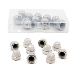 CiciIng M10 Stainless Steel, Pack of 10 DIN 1587 Cap Nuts, High Shape, A2 Hexagonal Cap Nuts, Dome Head Hex Nuts, Cap Nuts for Screws Threaded Rods