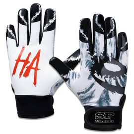 Villain Football Gloves - Football Gloves - Youth Football Gloves - Advanced Stitching - Youth Football Gloves for Boys - Youth Football Gloves for Kids - Youth Small Football Gloves (Adult Medium)